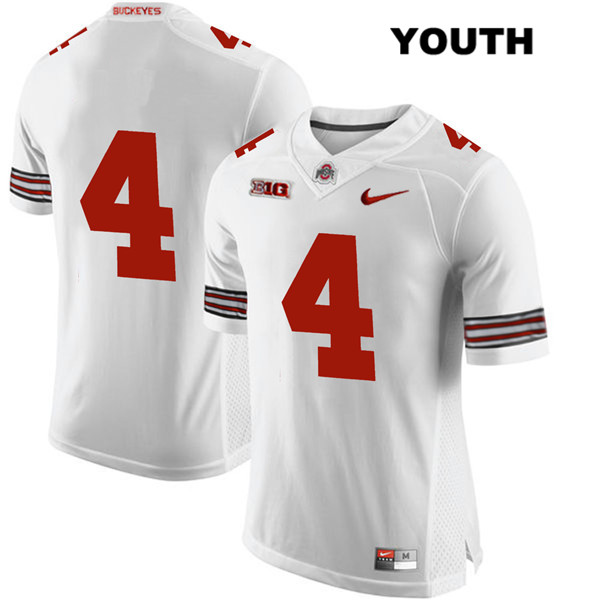 Ohio State Buckeyes Youth Jordan Fuller #4 White Authentic Nike No Name College NCAA Stitched Football Jersey DR19P24RV